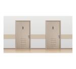 Plaque adhésive imitation aluminium Homme 16,5X4,4 cm - Gris