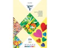 PAPIER COULEUR, Bloc de 10 feuilles 270g/m2 au format 29,7x42cm - Assortiment