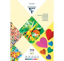 Farbiges Papier, Block mit 10 Blatt A3 (29,7x42 cm) 270g/m2 - Sortierung