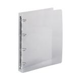 Classeur 4 anneaux plastifié Exacompta Crystal A4 maxi - Dos 4 cm transparent