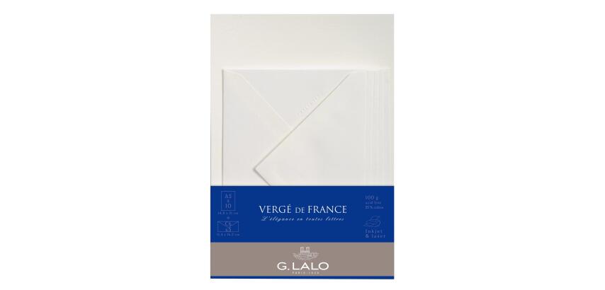 Lalo, Korrespondenzset, 10 Blatt A5 und 5 Umschläge C6, Vergé de France