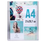 Distributeur de prospectus vertical A4 - Cristal