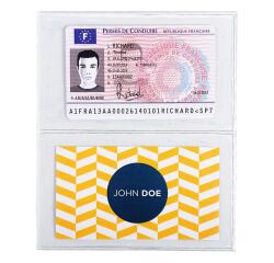 Estuche protector tarjetas de crédito/tarjeta de visita 4 caras 64x110 PVC 20/100º - Cristal