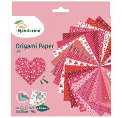 Origamipapier, Liefde - Veelkleurig