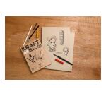 Clairefontaine Brown Textured Kraft Glued Pad, A5, 100 Sheets, 90g