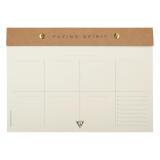 Flying Spirit Kraft bloc planner à rivets 24x17cm 60 feuillets imprimés détachables. - Kraft