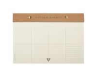 Flying Spirit Kraft bloc planner à rivets 24x17cm 60 feuillets imprimés détachables. - Kraft