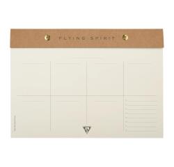 Flying Spirit Kraft bloc planner à rivets 24x17cm 60 feuillets imprimés détachables. - Kraft