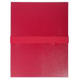Faldone con patella e dorso estensibile fino a 13cm chiusura con scratch, carta balacron - 24x32cm - Bordeaux
