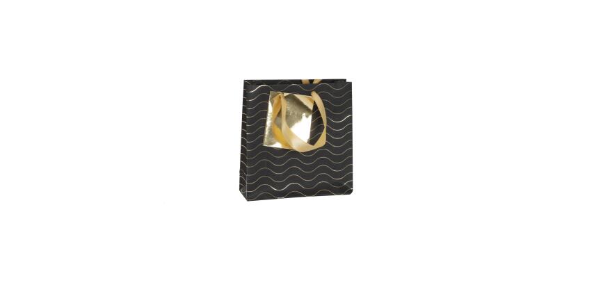 Sac cadeau "Premium Max&Moi" 12 x 4,5 x 13,5 cm - Noir