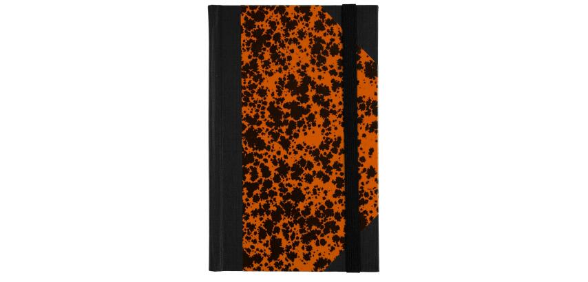 Marble Notebook 170x110, 192 lined pages - Orange