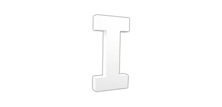 Lettre I 20,5cm - Blanc