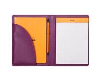 Rhodiarama livret porte-bloc N°16 pour bloc ou carnet format A5 - Violet