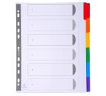 Divider A4+ 160g 6P White/ColouRed - White