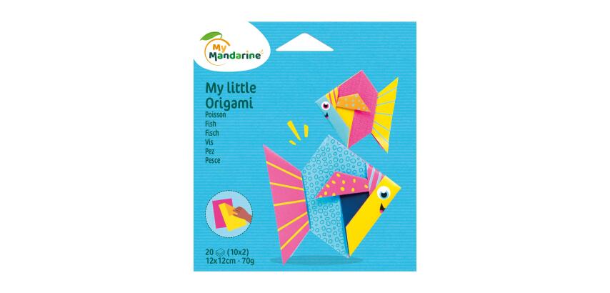 Mijn kleine Origami, Vis, 12 x 12 cm, 20F, 70g - Veelkleurig