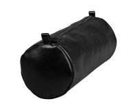 Leather case Age Bag Large round 22xØ8 cm - Black