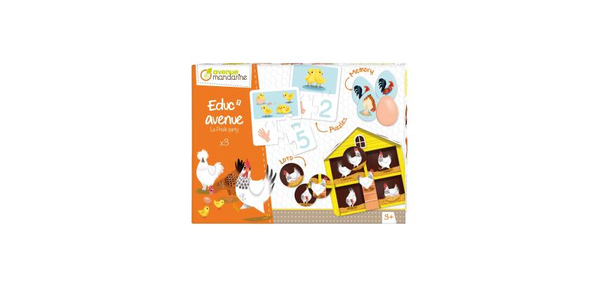 Educ'Avenue, La Poule party - Multicolore