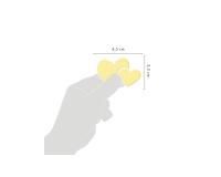 Phospho' Stick, Sach 2 pl 14,8x21cm, Coeurs - Jaune fluo