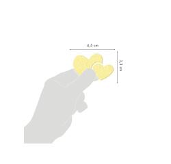 Phospho' Stick, Sach 2 pl 14,8x21cm, Coeurs - Jaune fluo