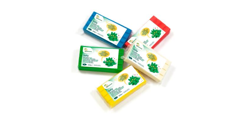 Softy-lot 5 pains 500g - couleur de base - Multicolore