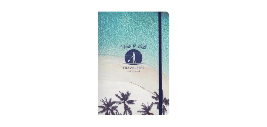 TRAVELER'S NOTEBOOK, Notitieboek van 112 pagina's in het formaat 12x17,5 cm - Tijd om te ontspannen