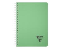 Carnet reliure intégrale Linicolor ESSENCE A5 180 pages petits carreaux couverture plastique polypropyène rainuré - Vert sauge