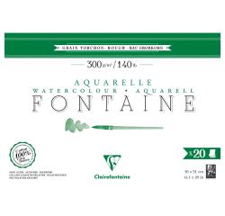 Fontaine bloc collé 4 côtés 20F 36x51cm 300g grain torchon