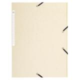 Cartella 3 lembi con elastici Maxi capacity cartoncino lustré 425g/mq - A4 - Avorio