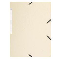Chemise à élastiques Maxi capacity carte lustrée 425gm2 - A4 - Ivoire