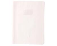 Protège-cahiers grain losange PVC 18/100ème avec porte-étiquette 17x22 cm