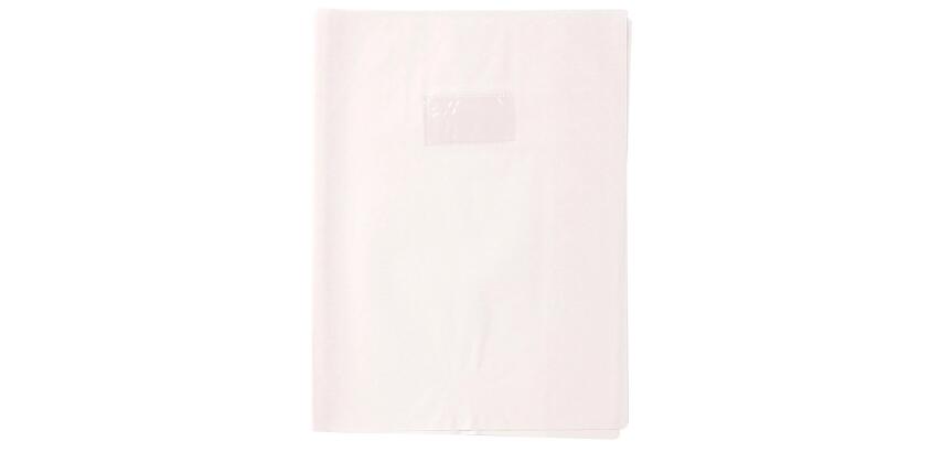 Protège-cahiers grain losange PVC 18/100ème avec porte-étiquette 17x22 cm
