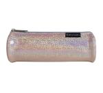 Rundes Schlampermäppchen PU Glitter, 22,5x7,5cm - Farben sortiert