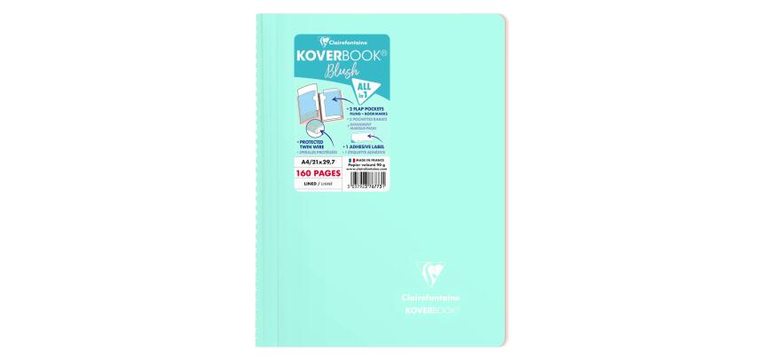 Clairefontaine Koverbook Notebook - A4 - 160 Pages - Ruled - Polypropylene Cover