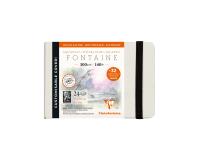 Skizzenbuch/Reisealbum, Fontaine Aquarell, Fadenbindung, 24 Blatt 10x15cm 300g weiß, mit Visitenkarten - Weiß