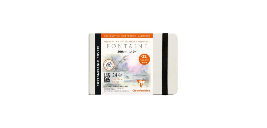 Fontaine Stitch bound Watercolour Business Cards 300g, 10x15cm - White