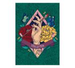 Frida Kahlo, Set de correspondance 12x16,5 cm contenant 8 cartes simples 11x15,5 cm assorties et 8 enveloppes Pollen C6 blanc naturel