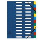 Trieur HARMONIKA® à fenêtres avec élastiques véritable carte lustrée 24 compartiments