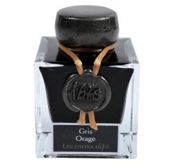 Encre 1670 à paillettes dorées 50ml - Gris orage