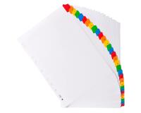 Separadores Separadores con pestañas impresas cartulina blanca 160 g/m 2 Con pestañas de colores reforzadas - Blanco - Blanco