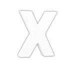 Small Letter 'X' 12cm - White