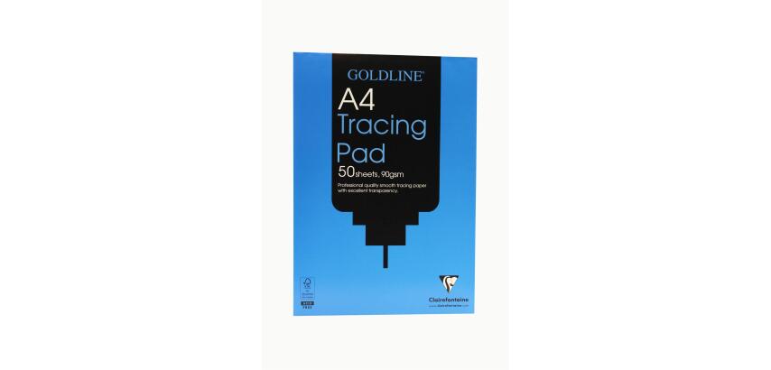 Clairefontaine Goldline A4 Tracing Pad, 90gsm