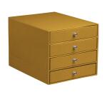 Rhodia Rhodiarama Drawer Storage Box - 4 Drawer - 24.8 x 32.7 x 22.8 cm - Gold