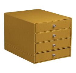Rhodia Rhodiarama Drawer Storage Box - 4 Drawer - 24.8 x 32.7 x 22.8 cm - Gold
