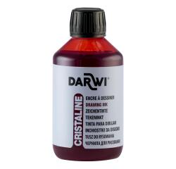 DARWI Zeichentinte, Flasche 250ml, Zinnoberrot - Zinnober