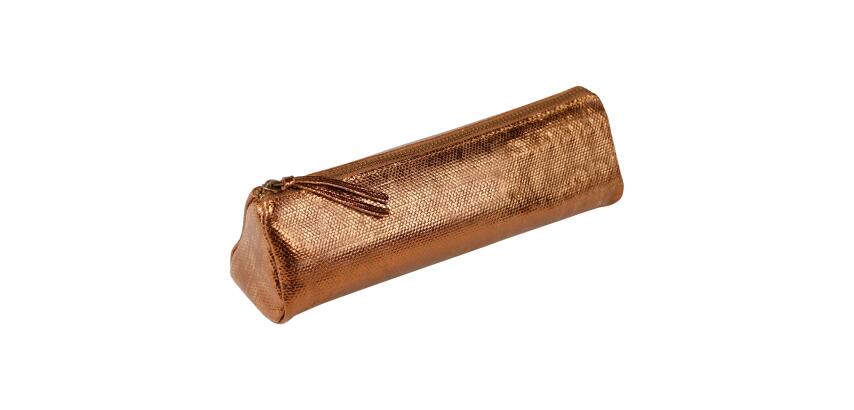 KLEO-PATHRA CUIR Trousse triangulaire 6x22x6 cm Bronze