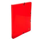 Elasticated PP Filing Box Crystal 25mm Spine A4 - Assorted colours