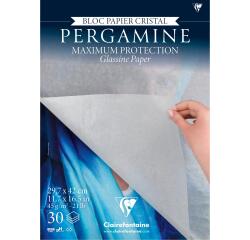 Pergamine gelijmd blok, cristalpapier, 30 vellen A3 45g