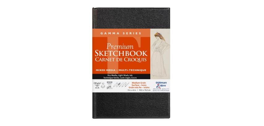 Gamma Series carnet rembordé rigide 62F 10,2x15,2cm 150g - Ivoire