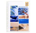 Pk 10 Punch Pockets PVC A4 0.08mm Clear - Crystal