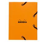 Rhodia chemise à élastiques 3 rabats 12x16 cm - Orange